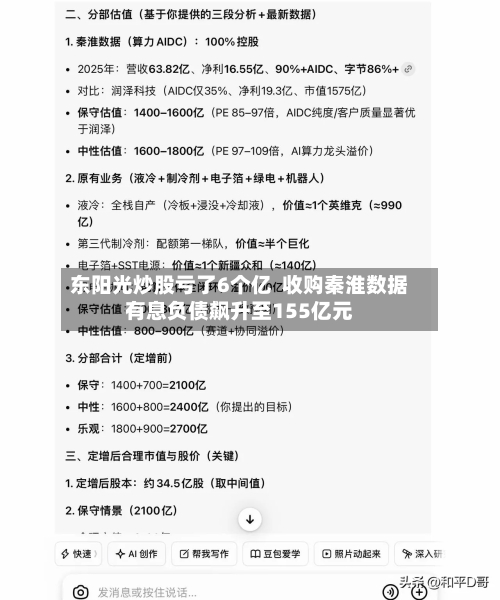 东阳光炒股亏了6个亿  收购秦淮数据有息负债飙升至155亿元-第2张图片
