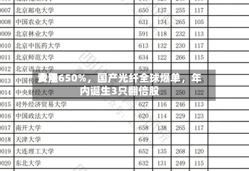 费用大涨650%，国产光纤全球爆单	，年内诞生3只翻倍股-第2张图片