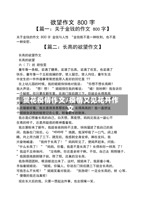 赏花疫情作文/疫情又见花开作文