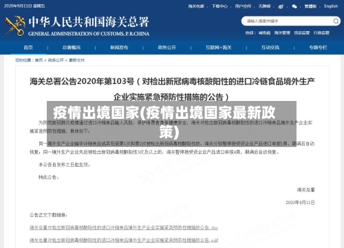疫情出境国家(疫情出境国家最新政策)