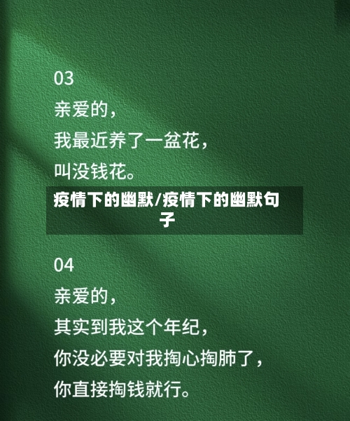 疫情下的幽默/疫情下的幽默句子-第3张图片