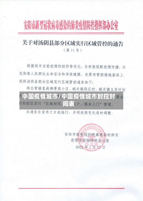中国疫情城市/中国疫情城市封控时间表-第2张图片