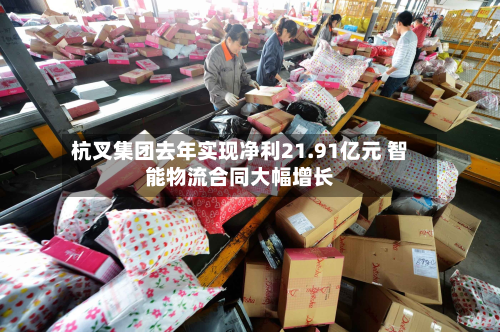 杭叉集团去年实现净利21.91亿元 智能物流合同大幅增长