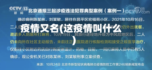 疫情又名(这疫情叫什么)-第3张图片