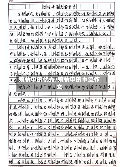 疫情中的优秀/疫情中的事迹作文-第2张图片