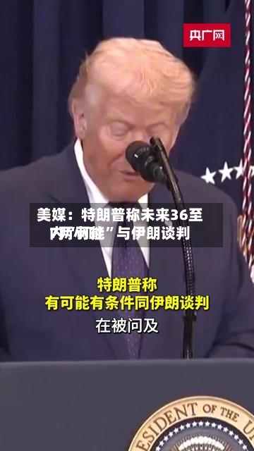 美媒：特朗普称未来36至7两小时内“可能”与伊朗谈判-第2张图片