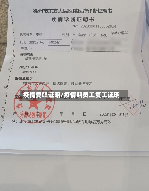 疫情复职证明/疫情期员工复工证明-第3张图片