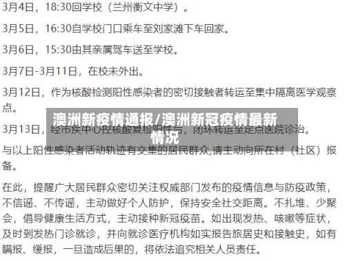 澳洲新疫情通报/澳洲新冠疫情最新情况-第3张图片