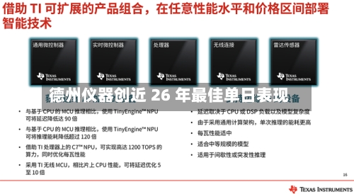 德州仪器创近 26 年最佳单日表现