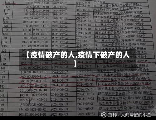 【疫情破产的人,疫情下破产的人】-第3张图片
