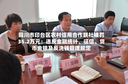 铜川市印台区农村信用合作联社被罚35.2万元：违反金融统计、征信、货币金银及反洗钱管理规定