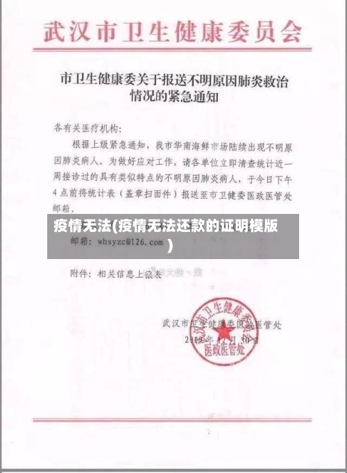 疫情无法(疫情无法还款的证明模版)-第2张图片