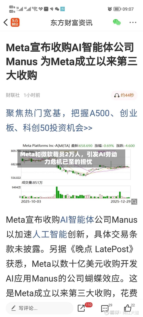Meta和微软裁员2万人，引发AI劳动力危机已至的担忧