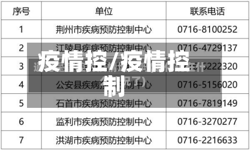 疫情控/疫情控制