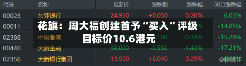 花旗：周大福创建首予“买入”评级 目标价10.6港元-第2张图片