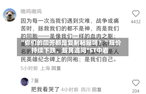 “你们的回答都是复制粘贴吗？”股价持续下跌，股民追问*ST中岩