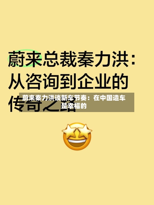 蔚来秦力洪谈新车节奏：在中国造车是幸福的
