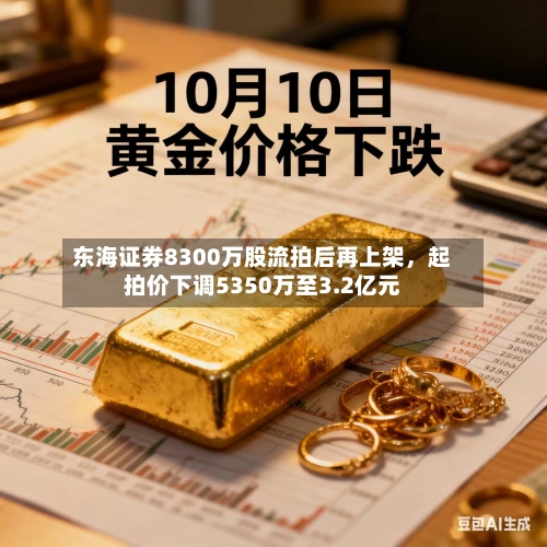 东海证券8300万股流拍后再上架，起拍价下调5350万至3.2亿元