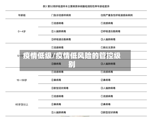 疫情低级/疫情低风险的管控级别