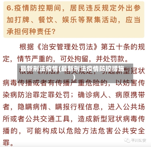 最新刑法疫情(最新刑法疫情防控措施)-第3张图片