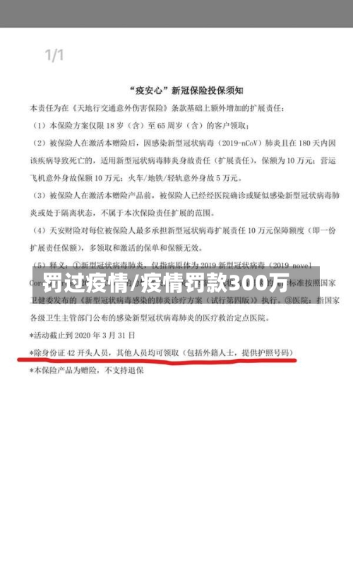罚过疫情/疫情罚款300万