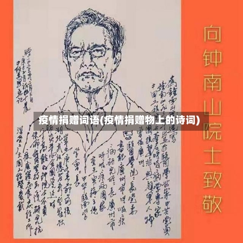疫情捐赠词语(疫情捐赠物上的诗词)