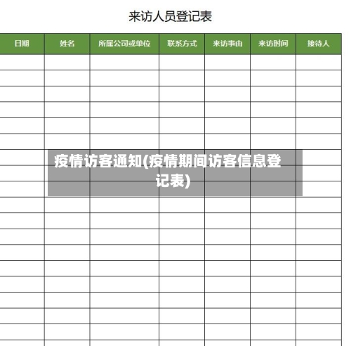 疫情访客通知(疫情期间访客信息登记表)