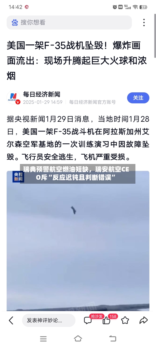 瑞典预警航空燃油短缺	，瑞安航空CEO斥“反应迟钝且判断错误	”-第2张图片