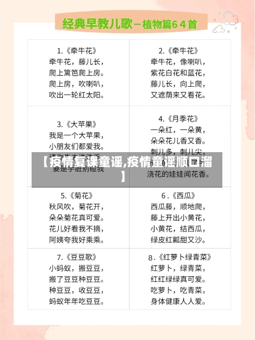 【疫情复课童谣,疫情童谣顺口溜】-第2张图片