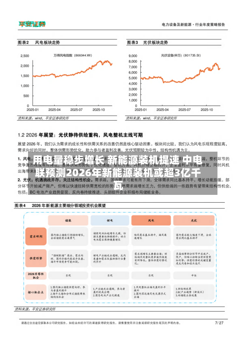 用电量稳步增长 新能源装机提速 中电联预测2026年新能源装机或超3亿千瓦-第3张图片