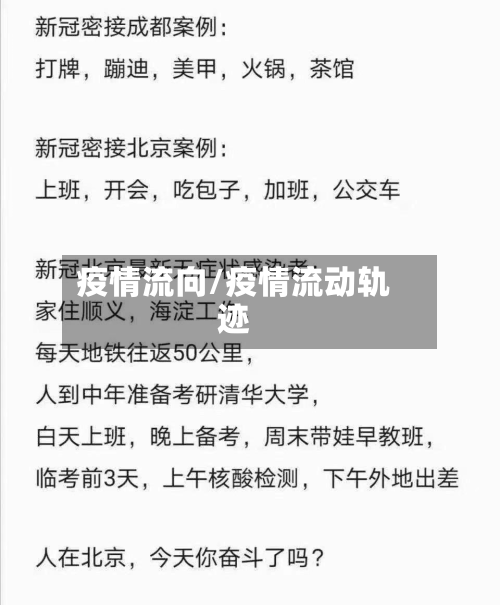 疫情流向/疫情流动轨迹
