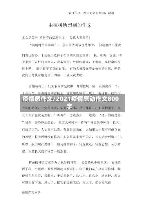 疫情感作文/2021疫情感动作文800字-第2张图片