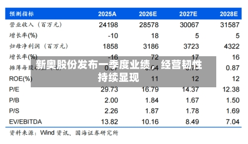 新奥股份发布一季度业绩	，经营韧性持续显现-第2张图片