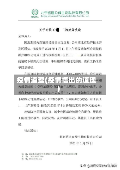 疫情道理(疫情悟出的道理)