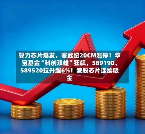 算力芯片爆发	，寒武纪20CM涨停！华宝基金“科创双雄	”狂飙，589190、589520拉升超6%！港股芯片连续吸金-第3张图片