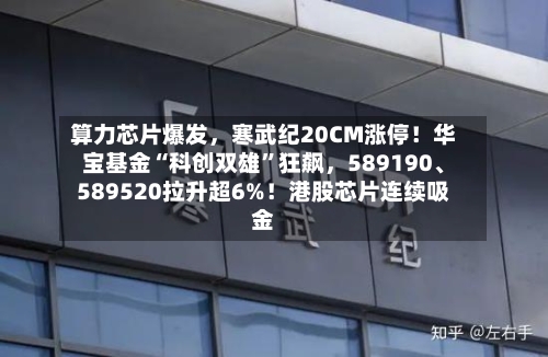 算力芯片爆发，寒武纪20CM涨停！华宝基金“科创双雄”狂飙，589190、589520拉升超6%！港股芯片连续吸金