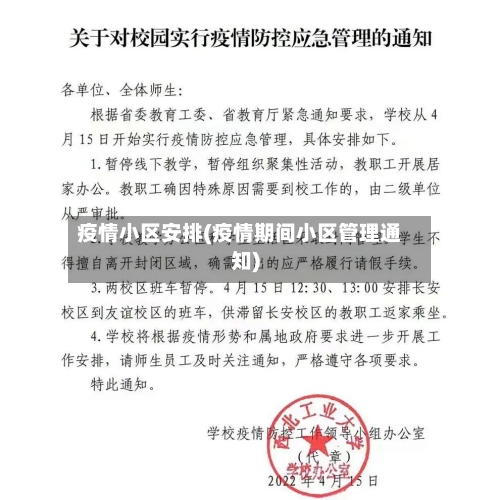 疫情小区安排(疫情期间小区管理通知)-第2张图片