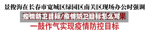 疫情防卫目标/疫情防卫目标怎么写
