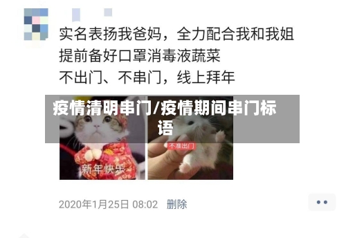 疫情清明串门/疫情期间串门标语-第3张图片