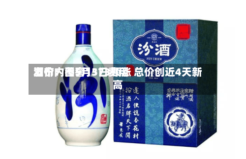 酒价内参5月3日费用发布：国窖1573领涨 总价创近4天新高